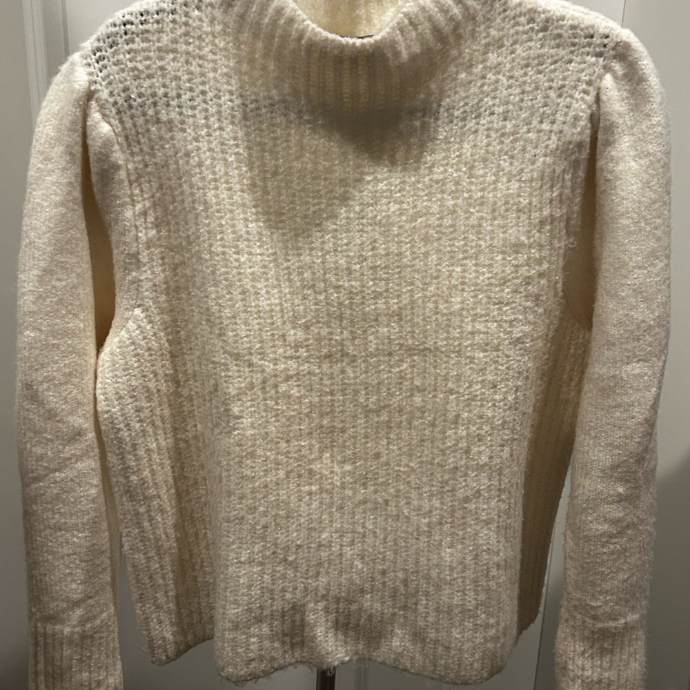 Tart Cream Turtleneck Sweater with Chunky Knit